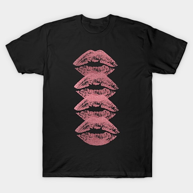 Sexy Lips Kiss Pattern T-Shirt by nolabel